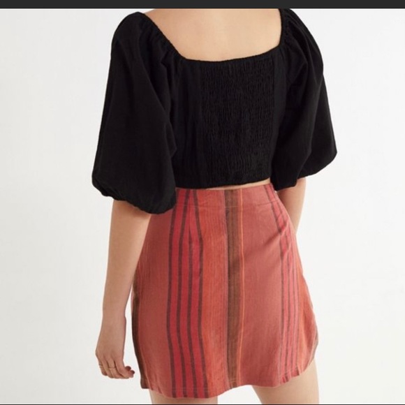 NWOT Urban Outfitters size XS Ventura striped buckle wrap skirt - Picture 10 of 12